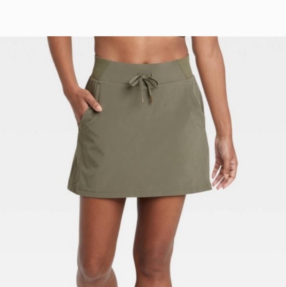 All in Motion Women's Stretch Woven Skort - Moss Green